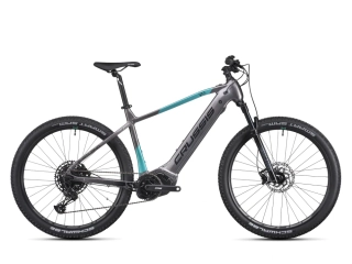 Crussis e-Atland 9.10-M 2025 - horské elektrokolo pánské 27,5"- 720 Wh (20 Ah) - šedá/modrá