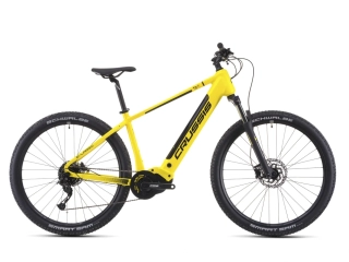 Crussis e-Largo 7.11 2026 - horské elektrokolo 29" - 715 Wh (19,8 Ah) - žlutá/černá - 18" (M)