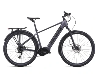 Crussis e-Gordo 7.11 2026 - trekingové elektrokolo 28" - 715 Wh (19.88 Ah) - šedá/žlurá
